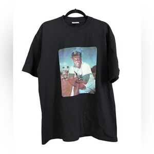 Vintage Y2K Jackie Robinson Brooklyn Dodgers Tee XL Tall Shaka Wear Heavyweight